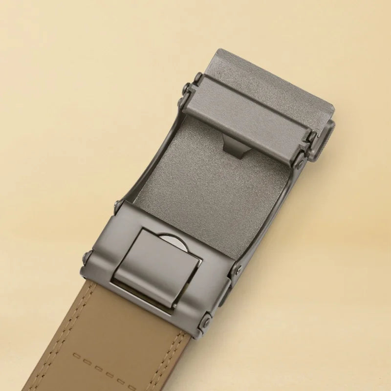 Brand Leather Belts for Men 115cm-145cm Automatic belt with ratchet strap Top quality belts, luxury belts for men