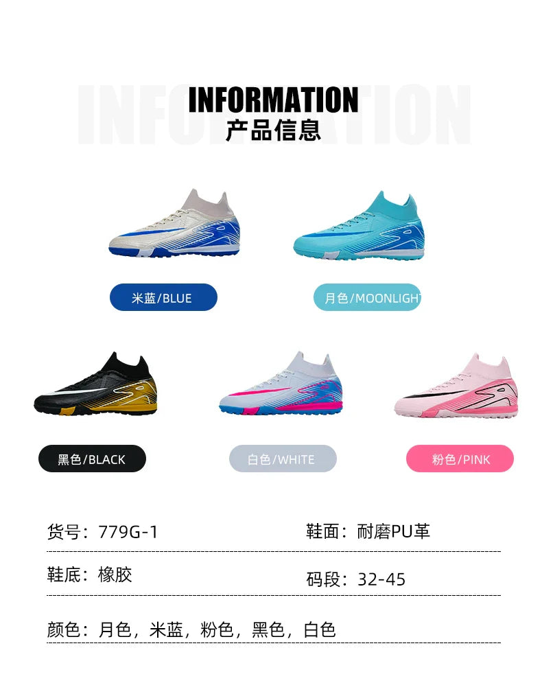 Men New TF Football Boots Original Tenis Casual Male Soccer Shoes Top Quality Ultralight Training Football Shoes Sneakers Sports