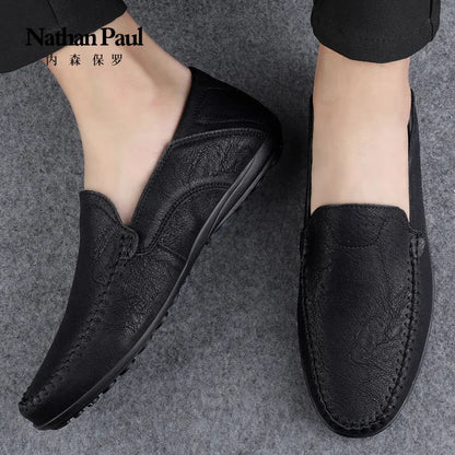 2025 shoes men's lazy one-pedal spot solid color men's shoes summer men shoes British cross-border large-size casual