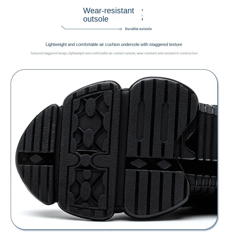 Men Rotating Button Work Sneakers Steel Toe Shoes Safety Boots Puncture-Proof Tactical Boots Indestructible Fashion Protective
