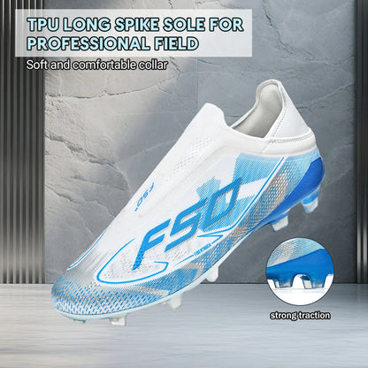 Classic Style AG FG football shoes PU Fabric Ventilated Upper TPU Wearproof Outsole Unisex Kids Outdoor Football Shoes