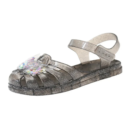 2025 New Summer Children's Sandals Little Princess Shoes Girls Sandals Baby Jelly Shoes Girls Beach Shoes