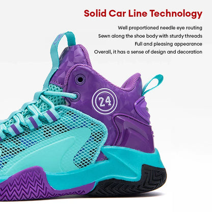 Kids Basketball Shoes Legendary Number Children's Anti-Slip Breathable Outdoor Sports Sneakers for Boys Daily Training Exercise