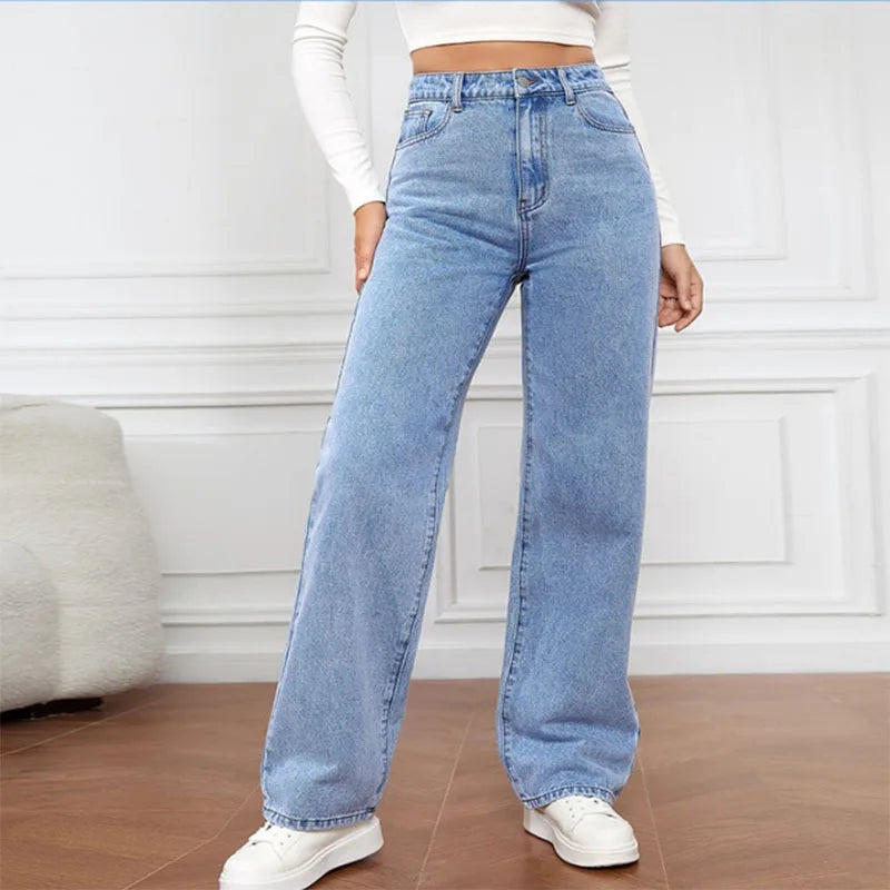 Women Retro Wide Leg Jeans