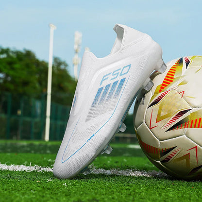 Men Training Soccer Shoes FG Breathable Drop Shipping Match Sport Cleats Football Boots Ultralight Long Spikes Indoor Sneakers