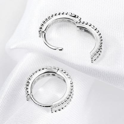 D Color 0.14ct Moissanite Hoop Earring for Women Simulation Diamonds Earring S925 Silver  Wedding Birthday Valentine Gift