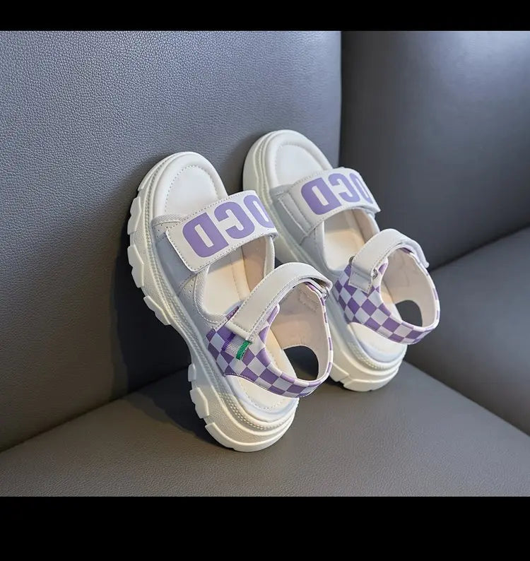 Girls Summer Fashion Sandals Kids Casual Outdoor Non Slip Lightweight Sandals Children's  Comfortable Design Cute Beach Shoes