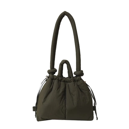 New Korean Fashion Fabric Shoulder Bag Soft Dacron Crossbody Bag Mini Tote Purses for Women Underarm Bags Handbags and Purses
