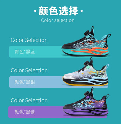 New Anti-skid Leather Kids Sneakers for Boys Running Walking Lightweight Casual Shoes With Fashion Dragon Pattern Size 31-38