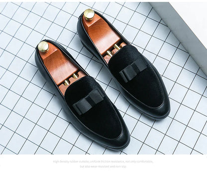 Social Leather Men British Business shoes Men Brogue Shoe Wedding Men's Dress Formal Shoes Large Size 48 Bow Loafers Male