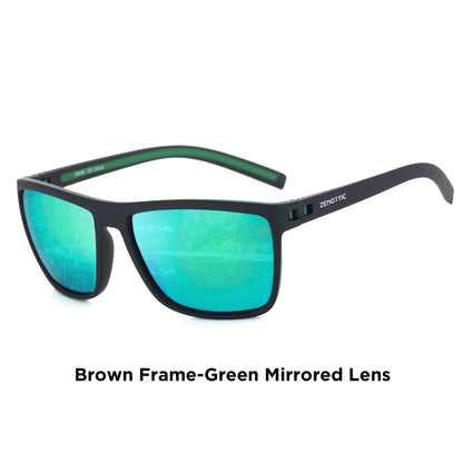 Polarized Sunglasses for Men Lightweight TR90 Frame UV400 Protection Square Sun Glasses
