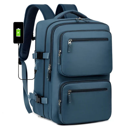 Large Travel Backpack for Women Men Cabin Bag Multifunctional Airplane Waterproof Backpack with USB Charging Anti-Theft Backpack