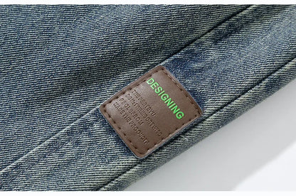 Autumn New Wide Leg Washing Jean Pants Men Trousers Neutral Solid Color Loose Casual Straight Outdoor Fashion Pants Big Size 8xl