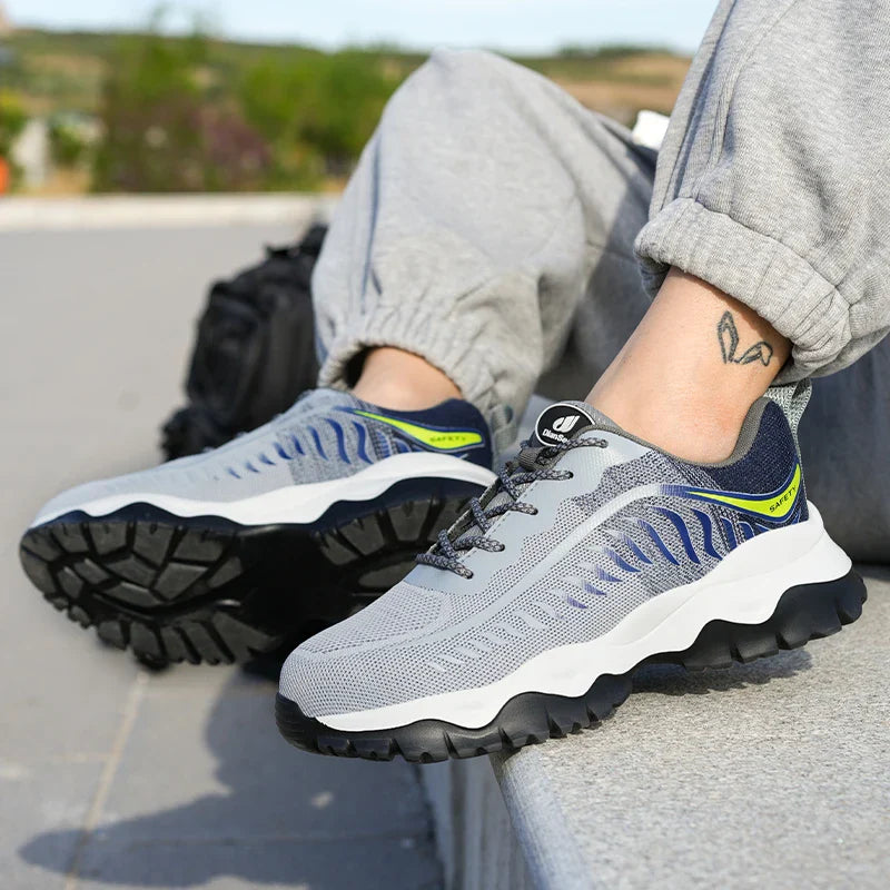 Lightweight Safety Shoes Men Work Shoes Steel Toe Cap Working Boots Sneakers Man Anti Puncture Breathable Sport Work Shoes