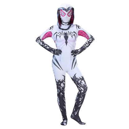 Spider Suit for Kids Costumes Spidergirls Gwen Cos Stacy Spandex Jumpsuits Boy Girl Zentai Costume for Halloween Cosplay Female