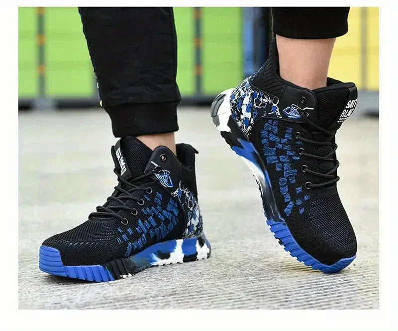 Indestructible Steel Toe Safety Shoes Anti-Puncture Men's Work Shoes Lightweight Slip Resistant Abrasion Resistant Work Boots
