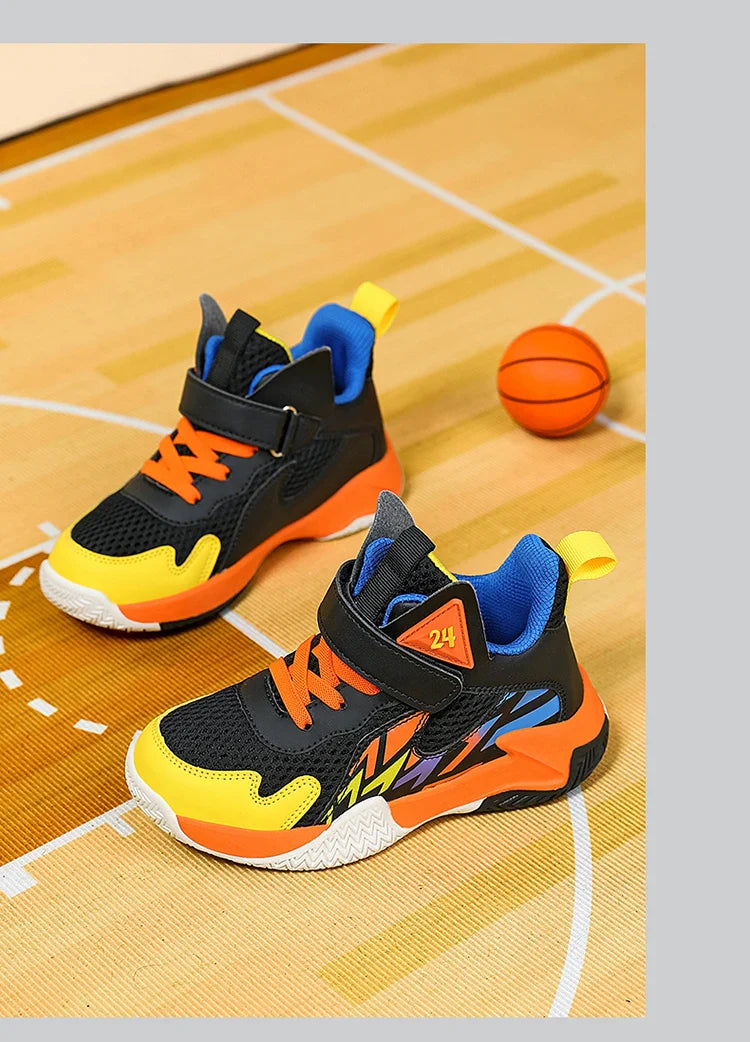Summer Breathable Children's Sports Shoes Outdoor Basketball Shoes Kids Non-slip Platform Casual Sneakers For Boys Trainers