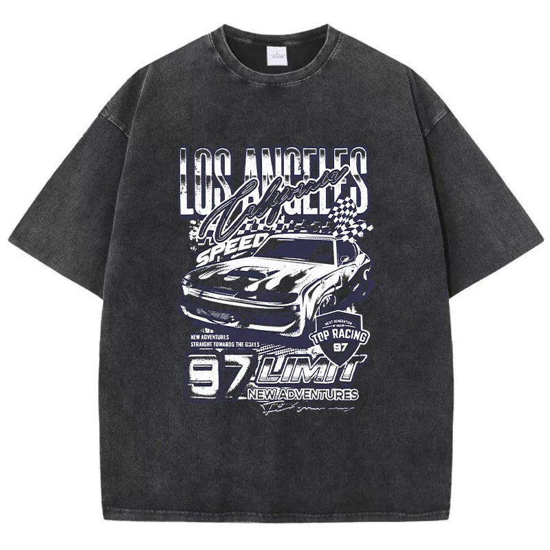 California Los Angeles Extreme Racing Men T-Shirt Fashion Cool Tshirts Sport Casual Tee Shirt Cool Crewneck T Shirts Female