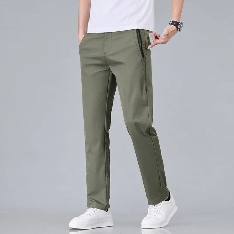 Fashion New in Men's Casual Pants Straight Slim Thin Korean Breathable Comfortable Brand Male Clothing Summer Trousers