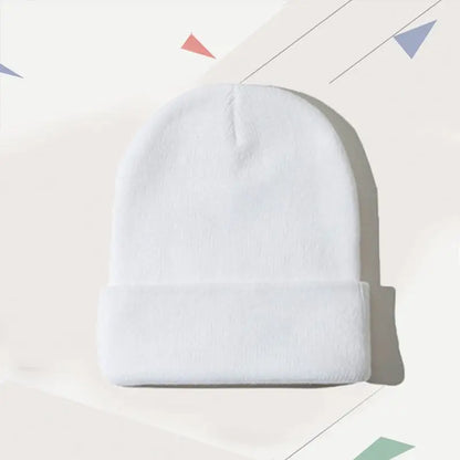 DIY Personalized Embroidered Design Knitted Hat Custom Logo Autumn Winter Warm Beanie Team Customize Stocking Skull Balaclava
