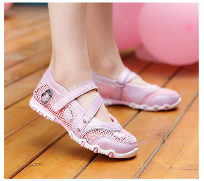 2024 New Summer High Quality Non-slip Children Shoes Girls Fashion Sandals Cartoon Princess Sandals Kids Flat