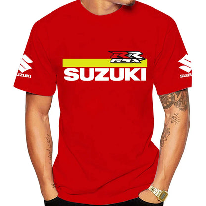 Summer new product - GSX-R, specially designed for cyclists and racing enthusiasts. A men's 100% cotton classic T-shirt.