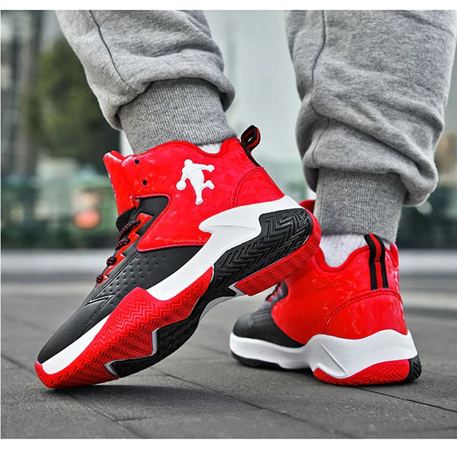Children Basketball Shoes for Boys Girls Kids Teenagers Breathable Non-slip Lace Up Indoor Outdoor Training Sneakers Tennis Shoe