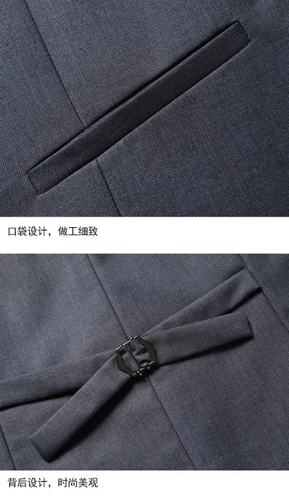 Suit  Outdoor Gentleman Solid-color Men's Fashionable Formal Business Wedding Hosting Banquets Casual and Fitted Gentle Suit