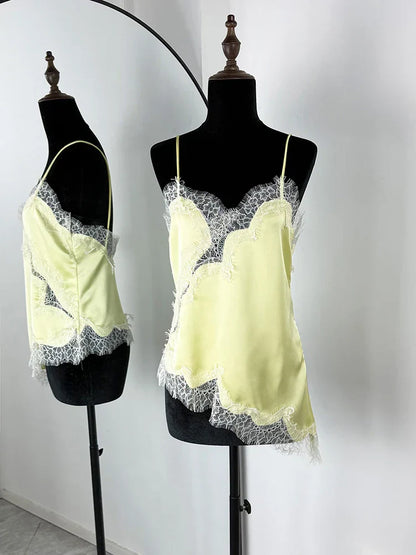 Lace Mini Spaghetti Strap Dress For Women Backless Slit Sexy Dress Evening Party Bodycon Female Elegant Dress High Waist