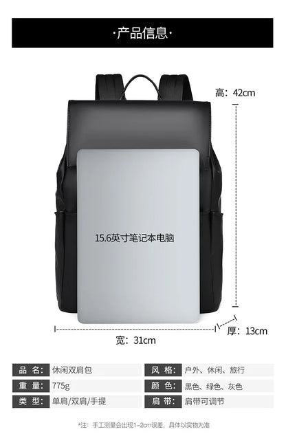 Cross-border New Men's Backpack High-end Casual Versatile Business Laptop Bag Daily Commute Large Capacity Backpack