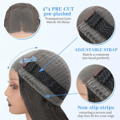 Short Bob Glueless Body Wave Human Hair Wigs 5X5 HD Transparen Lace Frontal Real Human Hair Wig Natural Human Hair  Wigs 16 Inch