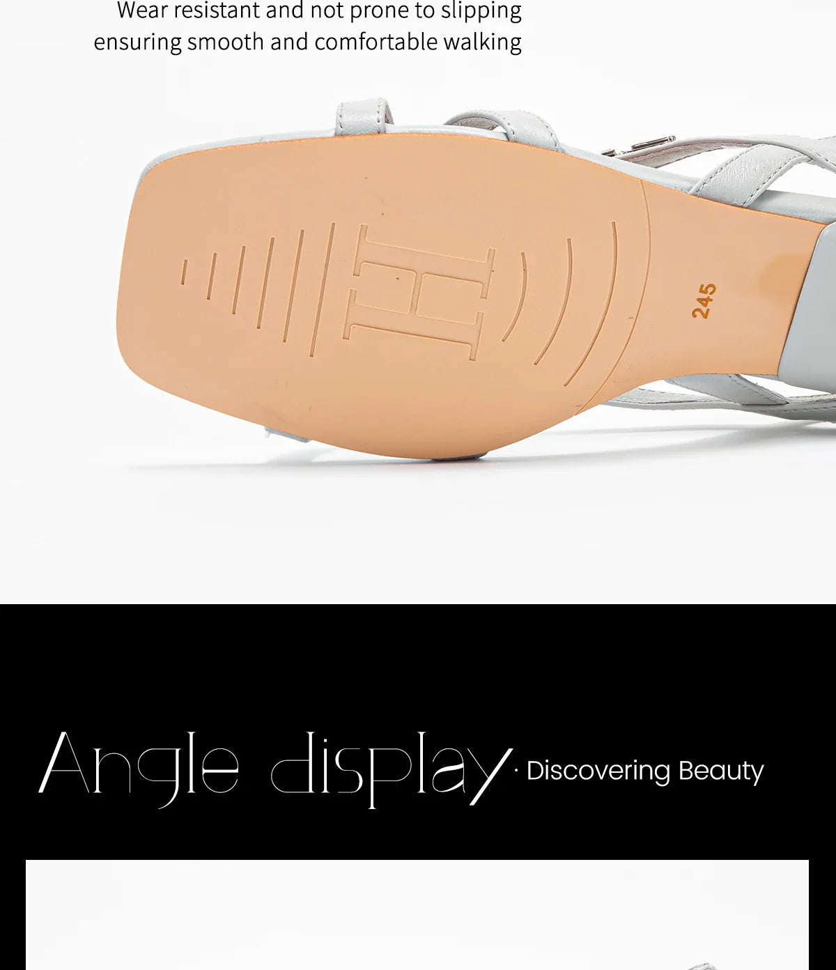 Heels Women's New Comfortable Sheepskin Leather Low Heel Sandals Wedding Banquet Women's Shoes