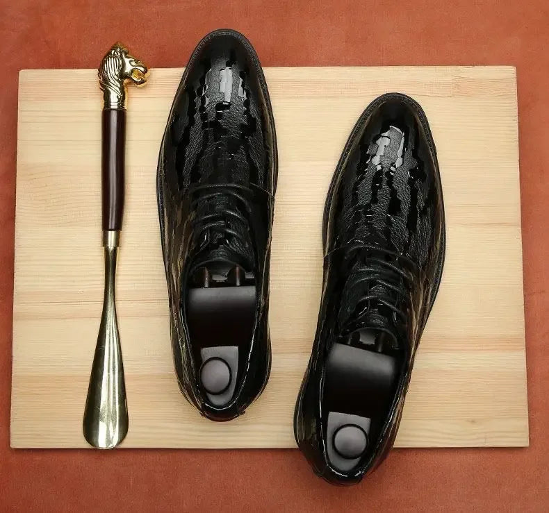 Social Shoe Male Leather Casual Spring Autumn Business Men's Formal Shoes Black Legitimate Clothing 2025 Trend Cheap Liquidation