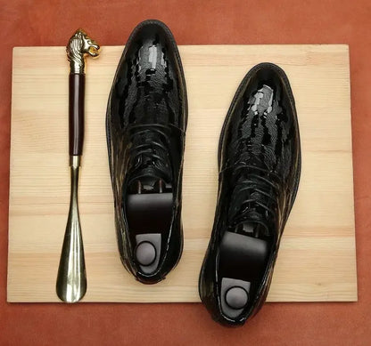 Social Shoe Male Leather Casual Spring Autumn Business Men's Formal Shoes Black Legitimate Clothing 2025 Trend Cheap Liquidation