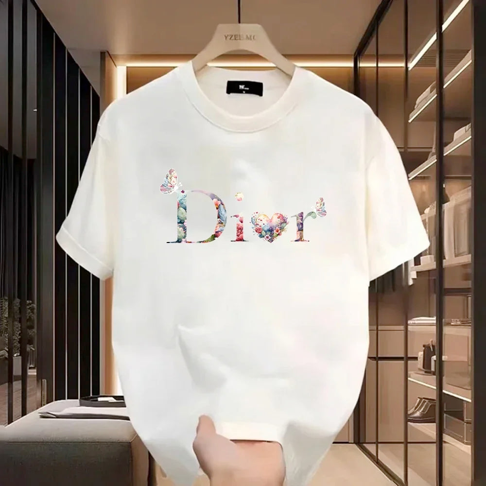 Women Casual T-Shirt Harajuku Y2k Designer Ladies Luxury Tees Female Vintage Trendy Pullover T Shirts
