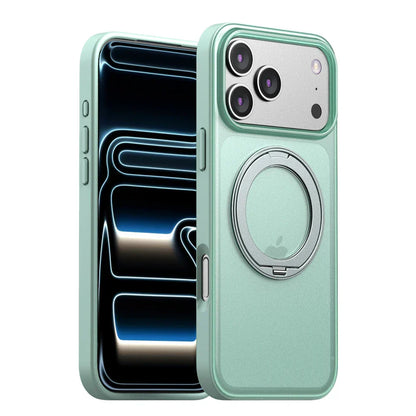 360° Rotating Magnetic Ring Stand Case for MagSafe for iPhone 17 Pro Max 17 Air Matte Transparent Shockproof Phone Cover