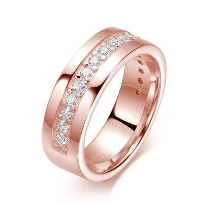 2mm Round Moissanite Eternity Band Ring GRA Certified Lab Moissanite s925 Sterling Silver Wedding Rings for Women Man