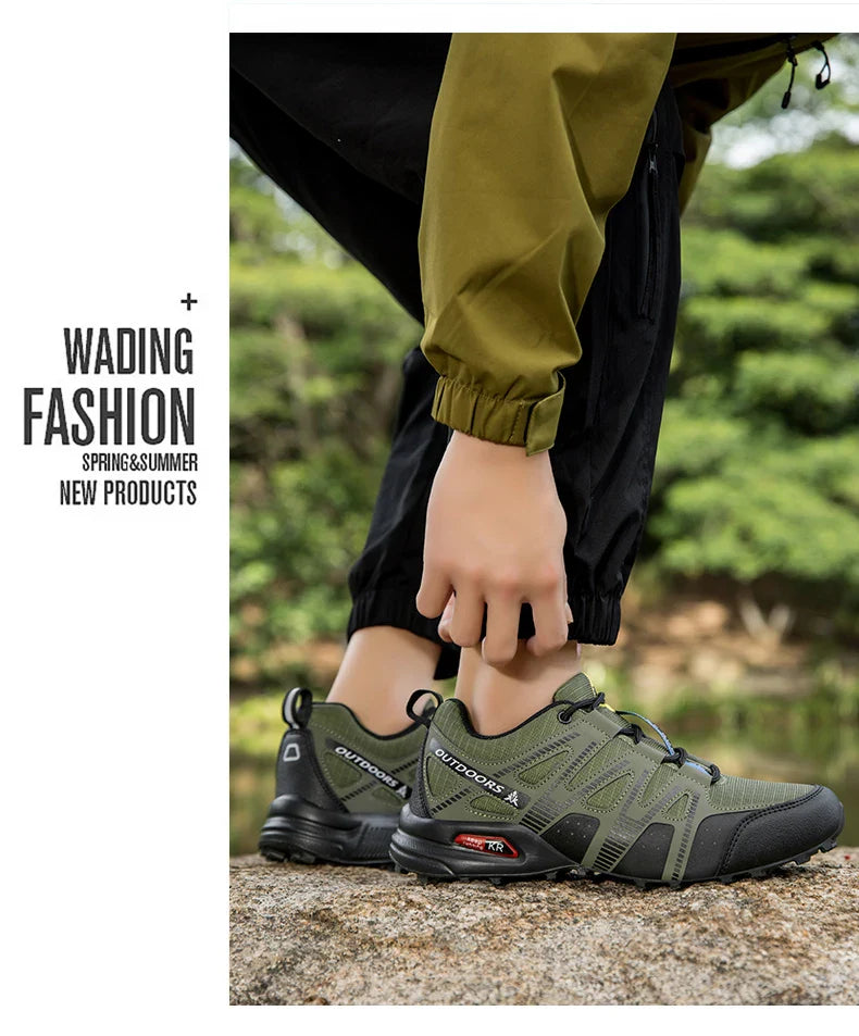 Sapatos de Caminhada Masculinos e Femininos Impermeáveis para Exteriores Tênis de Treino com Cadarço para Escalada Trekking Tênis de Montanha para Caminhada e Caça Tênis Táticos