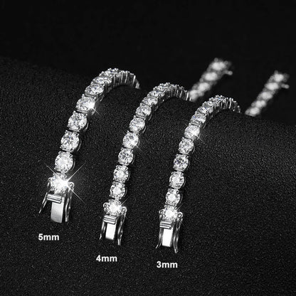 D VVS1 Moissanite Tennis Bracelet Original s925 Sterling Silver Plated 18k White Gold with GRA Bracelets for Women Man