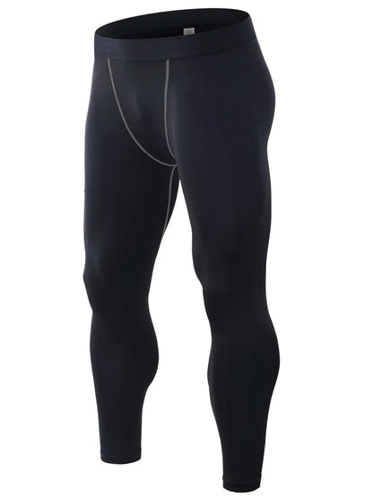 Men's compression sports pants fast drying fitness sports pants running tight pants training tight pants black red gray line