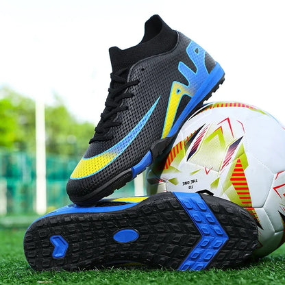 New Men Football Boots Grass Futsal Sneakers High-quality Match Cleats High-top Non-Slip Soccer Shoes Indoor Hot-selling Outdoor