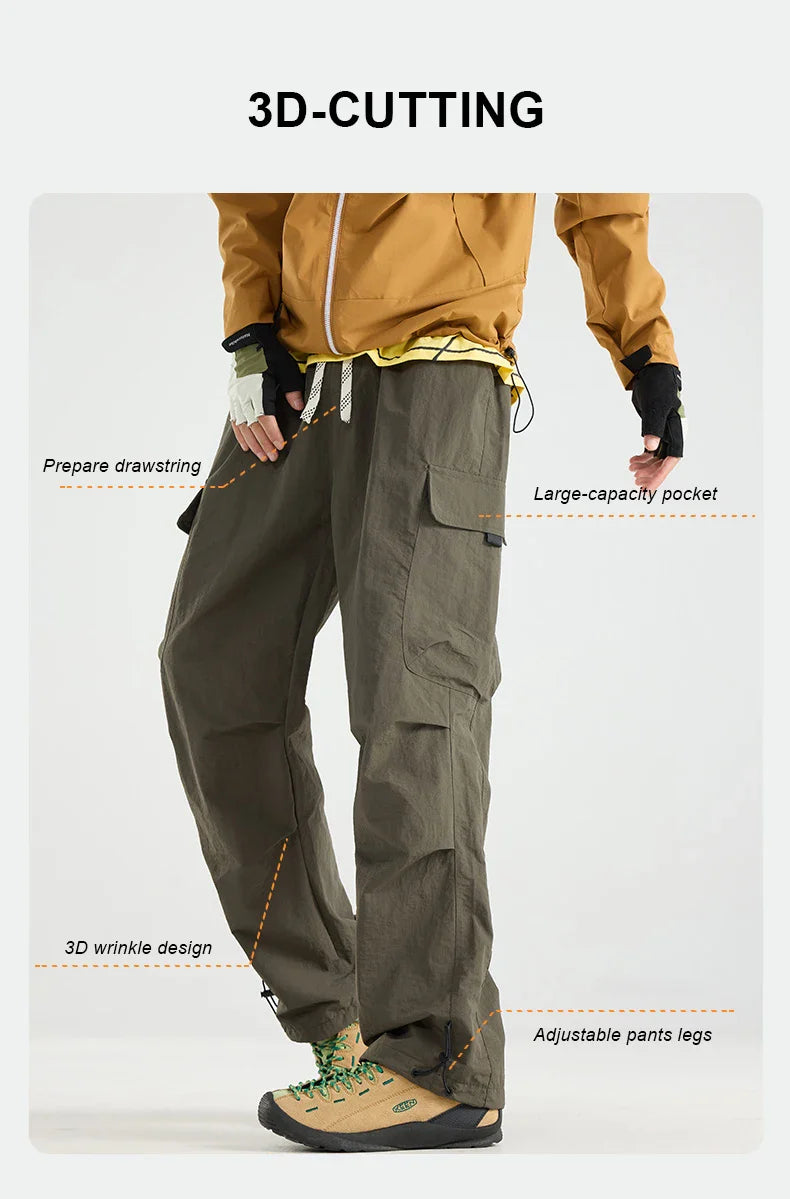 2026 New Men's Water-repellent Hiking Pants Scratch Resistance Fashion Cargo Pants Breathable Trousers Fishing Camping Pants