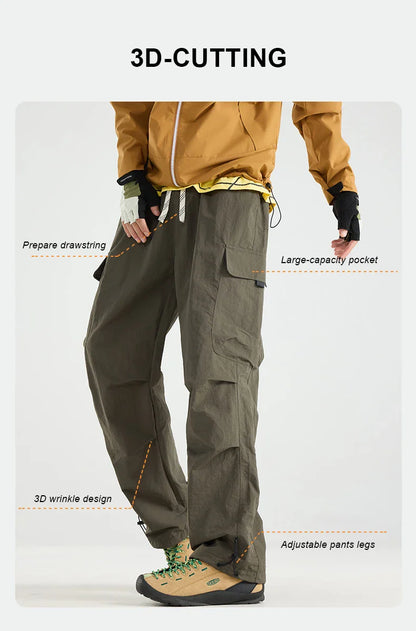 2026 New Men's Water-repellent Hiking Pants Scratch Resistance Fashion Cargo Pants Breathable Trousers Fishing Camping Pants