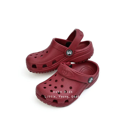 Toddler Little Big Kids Clogs Boys Girls Slip on Slippers with Adjustable Strap Slide Sandals Children Cushioned Garden Shoes