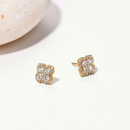 Full Moissanite Diamond Earrings D VVS1 For Women S925 Sterling Silver 18k Gold Plated Engagement Wedding Jewelry Gifts