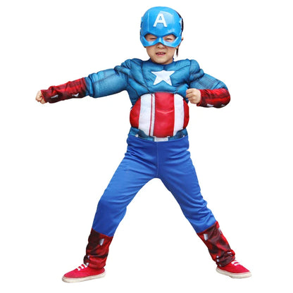 Avengers Superhero Cosplay Costume Captain America Adult Muscle Tank Top Set Carnival Party Outfit