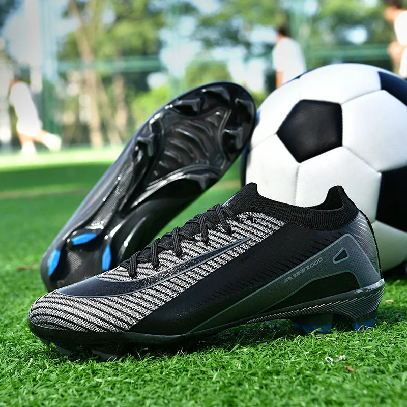 New High-Top Soccer Shoes Professional Training Football Boots TF/FG Non-Slip Soccer Sneakers Outdoor Grass Soccer Shoes