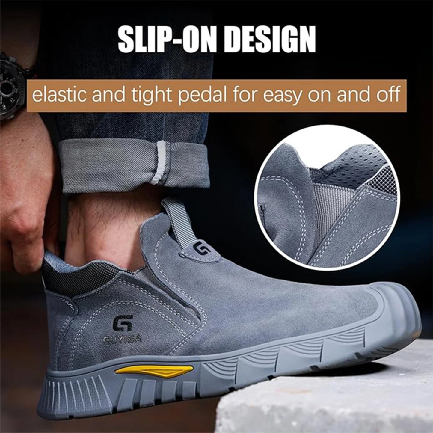 Anti-Puncture Steel Toe Men's Safety Shoes Lightweight Safety Shoes For Men Fashion Sneaker Outdoor Protective Work Shoes