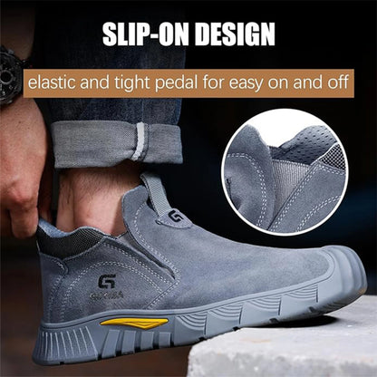 Anti-Puncture Steel Toe Men's Safety Shoes Lightweight Safety Shoes For Men Fashion Sneaker Outdoor Protective Work Shoes