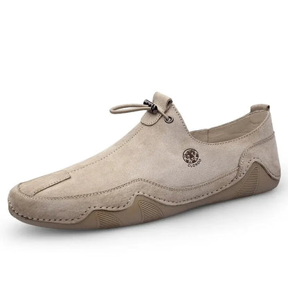 Breathable Light Anti-slip Outdoor Flat Shoes for Men Casual Driving Shoes Genuine Leather Boat Shoes Soft Sole Footwear